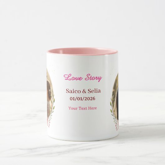 Personalized Wedding Anniversary Mug  マグカップ (中央)