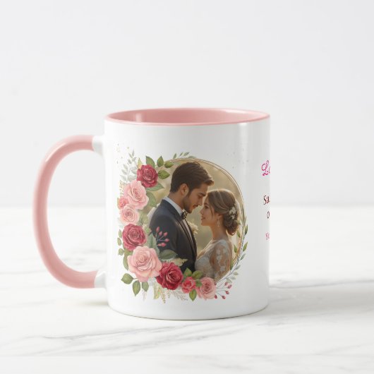 Personalized Wedding Anniversary Mug  マグカップ (左)