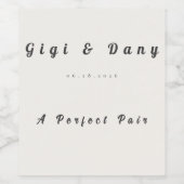 Personalized Wedding Bottle Label  ワインラベル (シングルラベル)