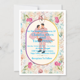 Personalized Wedding Ceremony Invitation  マグネット招待状