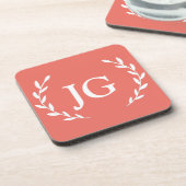 Personalized wedding coasters, Custom coaster gift コースター (左側)