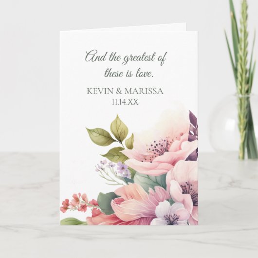 Personalized Wedding Congrats card カード (正面)