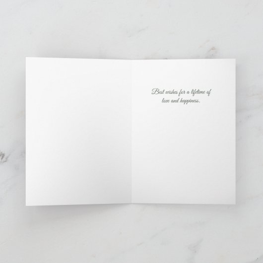 Personalized Wedding Congrats card カード (内部)