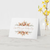 Personalized Wedding Congratulations Terracotta  カード (黄色い花)