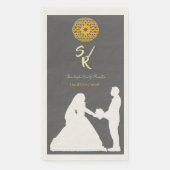 Personalized Wedding Couple Silhouette Monogram  (正面)