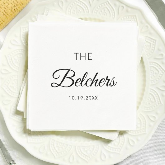 Personalized Wedding Custom Wedding Favors スタンダードカクテルナプキン