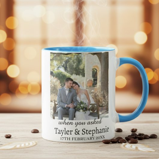 Personalized Wedding Engagement Photo Coffee Mug マグカップ