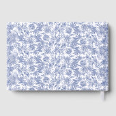 Personalized Wedding French Toile Blue Floral ゲストブック (裏面)