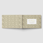 Personalized Wedding French Toile Gold Floral ゲストブック (全面)