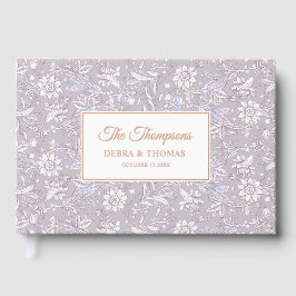 Personalized Wedding French Toile Pink Floral ゲストブック