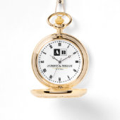 Personalized Wedding Gift – Custom Monogram  腕時計 (正面)