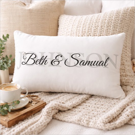 Personalized Wedding Gift for Couple ランバークッション