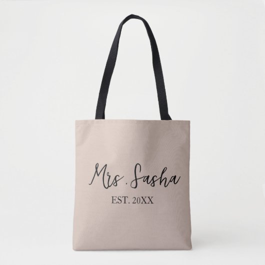 Personalized wedding gift,maid of honor gift,mrs. トートバッグ (正面)