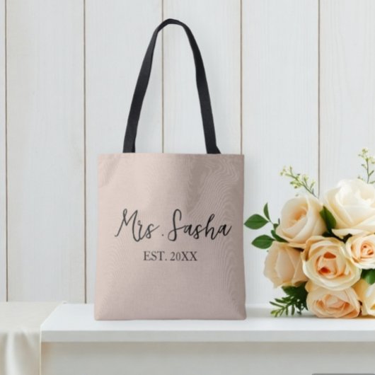 Personalized wedding gift,maid of honor gift,mrs. トートバッグ