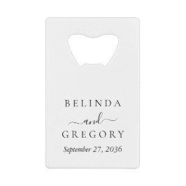 Personalized Wedding Gifts Black White  クレジットカード栓抜き