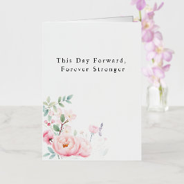 Personalized Wedding Greeting Card – "This Day For 箔グリーティングカード
