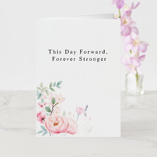 Personalized Wedding Greeting Card – "This Day For 箔グリーティングカード (蘭)