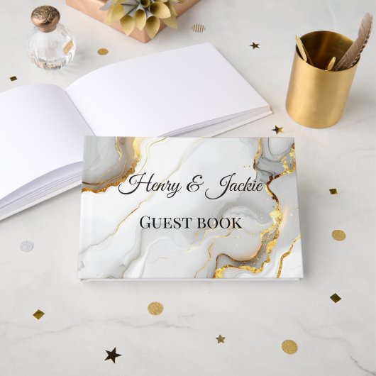Personalized Wedding Guest Book ゲストブック (正面見開き)