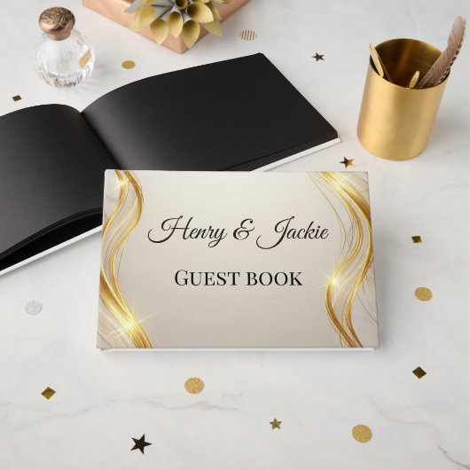Personalized Wedding Guest Book ゲストブック (正面見開き)
