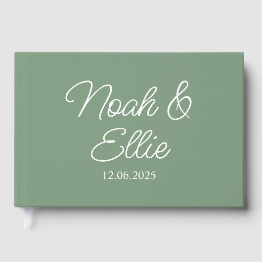 Personalized Wedding Guest Book, Engagement Recept ゲストブック (正面)