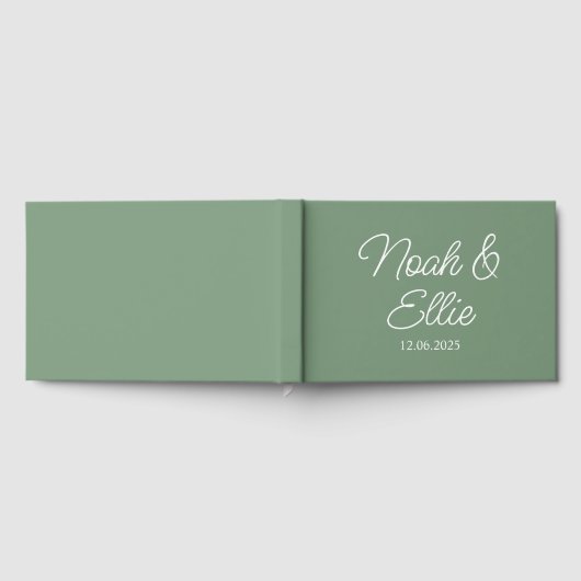 Personalized Wedding Guest Book, Engagement Recept ゲストブック (全面)
