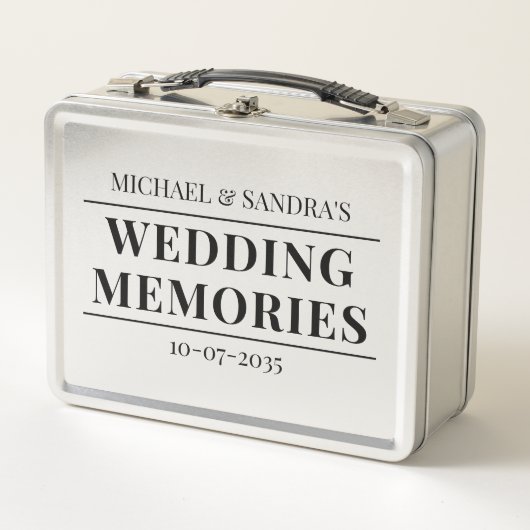 Personalized Wedding Memories Metal Box メタルランチボックス (正面)