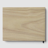 Personalized Wedding Modern Minimalist Faux Wood ゲストブック (裏面)
