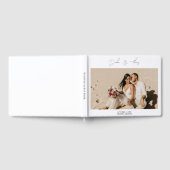 Personalized Wedding Modern Minimalist Photo ゲストブック (全面)
