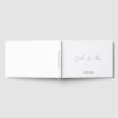 Personalized Wedding Modern Minimalist White ゲストブック (全面)