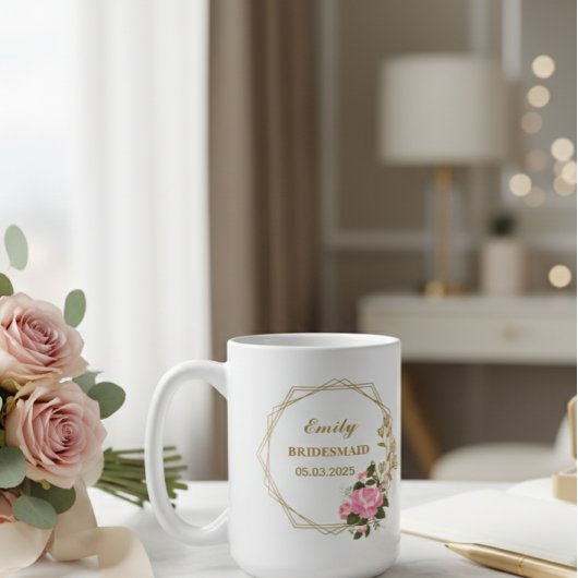 personalized wedding mug - gift for bridesmaid コーヒーマグカップ