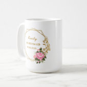 personalized wedding mug - gift for bridesmaid コーヒーマグカップ (正面左)