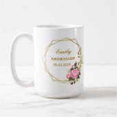 personalized wedding mug - gift for bridesmaid コーヒーマグカップ (左)