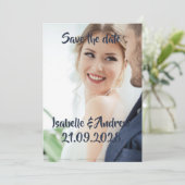 personalized wedding photo Save the Date Card セーブザデート (スタンド正面)