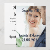 personalized wedding photo Save the Date Card セーブザデート (正面/裏面)