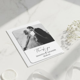 Personalized Wedding Photo Thank You Card シーズンカード