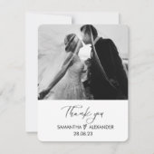 Personalized Wedding Photo Thank You Card シーズンカード (正面)
