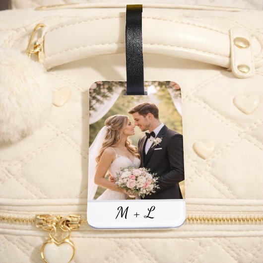 Personalized Wedding Photo With Initials  ラゲッジタグ