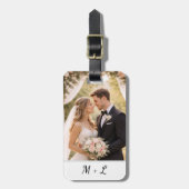 Personalized Wedding Photo With Initials  ラゲッジタグ (正面縦)