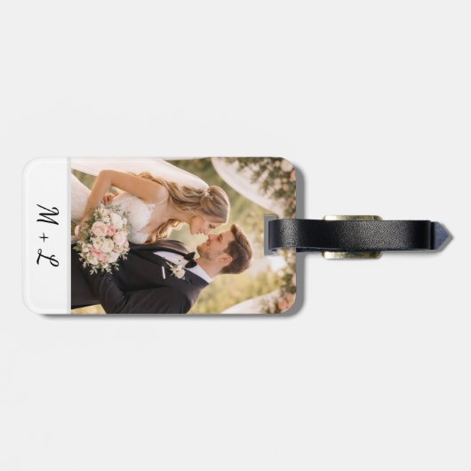 Personalized Wedding Photo With Initials  ラゲッジタグ (裏面横)