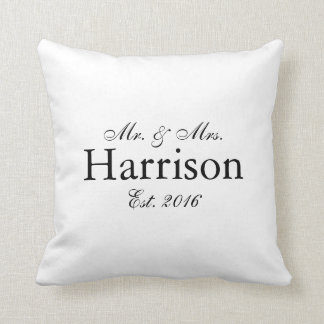 personalized Wedding Pillow氏および夫人 クッション