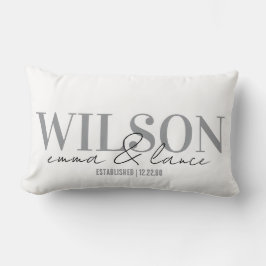 Personalized Wedding Pillow, Names & Dates  ランバークッション