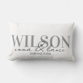 Personalized Wedding Pillow, Names & Dates  ランバークッション
