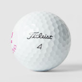 Personalized Wedding Pink Favor Titleist Pro V1 II ゴルフボール (ロゴ)