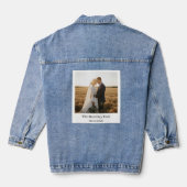 Personalized Wedding Polaroid Photo Denim Jacket デニムジャケット (裏面)