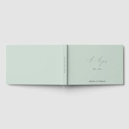 Personalized Wedding Reception Signing Book Green ゲストブック