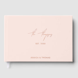 Personalized Wedding Reception Signing Book Pink ゲストブック