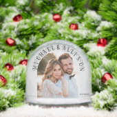 Personalized Wedding Snow Globe – 2 Photo Keepsake (クリスマス)