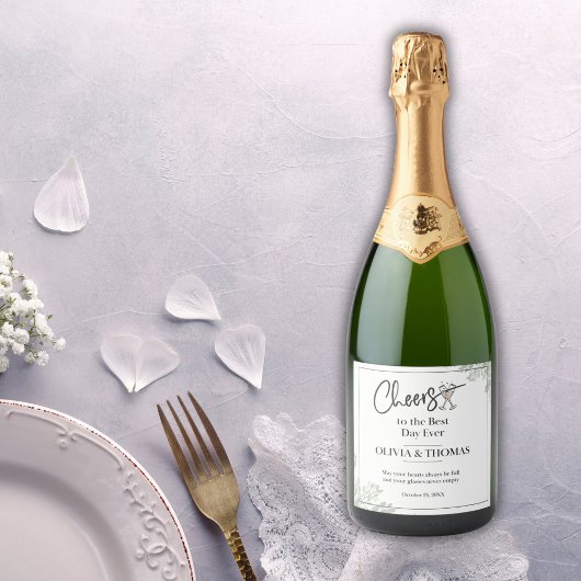 Personalized wedding Sparkling Wine Bottle スパークリングワインラベル