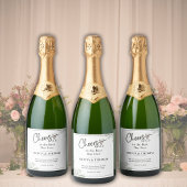 Personalized wedding Sparkling Wine Bottle スパークリングワインラベル