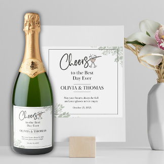 Personalized wedding Sparkling Wine Bottle スパークリングワインラベル
